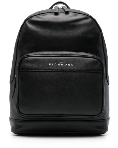 John Richmond Logo-print Backpack - Black