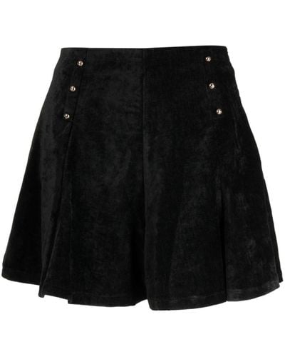 B+ AB Stud-detail Pleated Skirt - Black