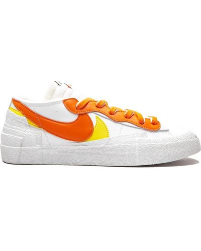 Nike X Sacai Blazer Low "magma Orange" Sneakers - White