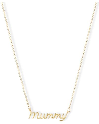 The Alkemistry 18kt Yellow Gold Baby Mummy Necklace - White