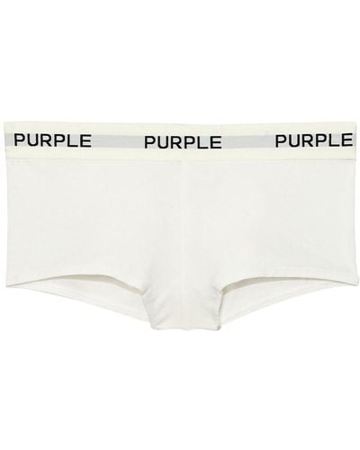 Purple Brand Logo-waistband Boxers - Natural