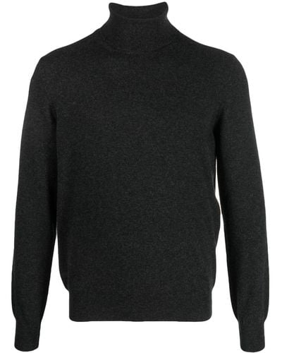Barba Napoli Ribbed-trim Roll-neck Sweater - Black