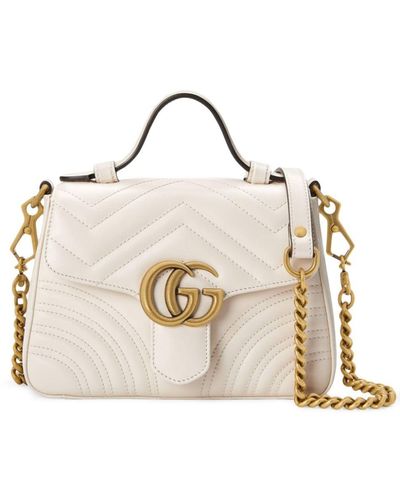 Gucci GG Marmont Mini-Henkeltasche - Weiß