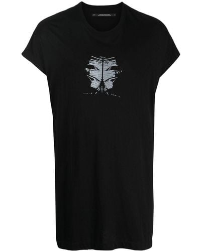 Julius Camiseta con estampado gráfico - Negro