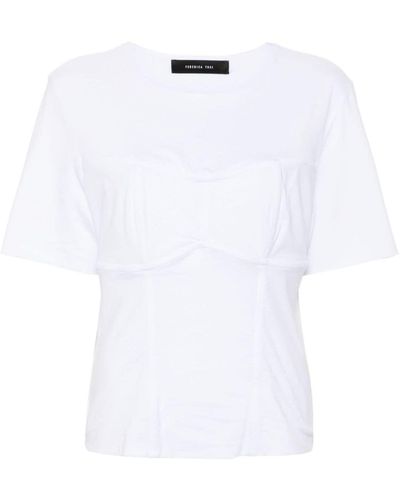 FEDERICA TOSI T-Shirt mit geformten Körbchen - Weiß