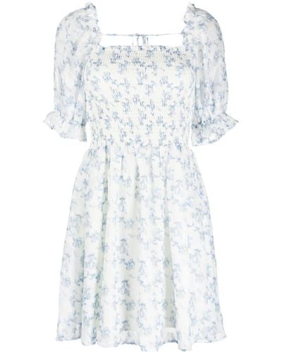 B+ AB Mini-jurk Met Bloemenprint - Blauw