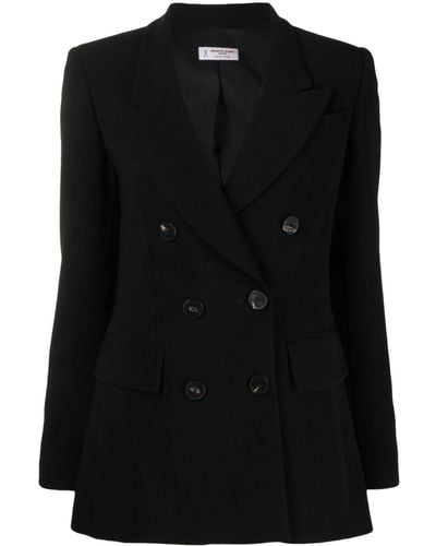 Alberto Biani Double-breasted Fitted Blazer - Black