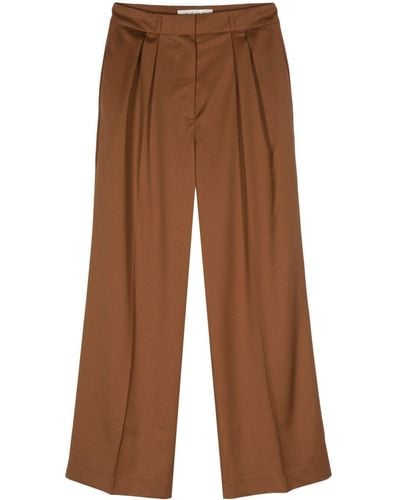 Rohe Wide-leg Wool Trousers - Brown