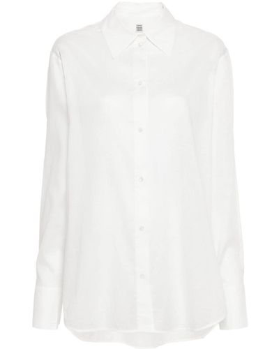 Totême Long-sleeve Cotton Shirt - White