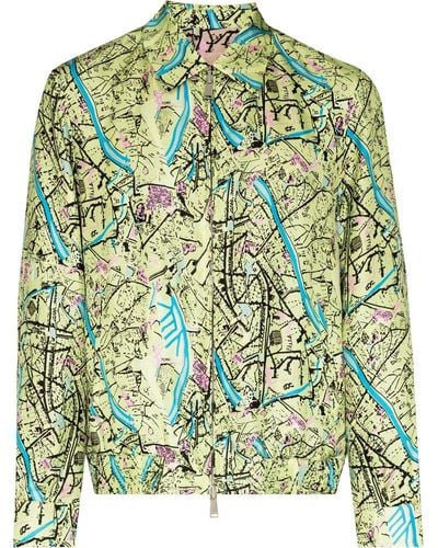 Fendi Map Reversible Shirt Jacket - Green