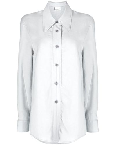 Low Classic Long-sleeve Buttoned Shirt - White