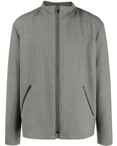 Boglioli Zipped Virgin Wool Jacket - Grey