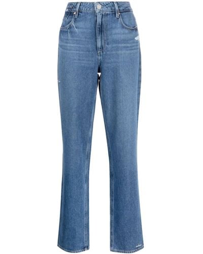 PAIGE Mid-rise Straight-leg Jeans - Blue