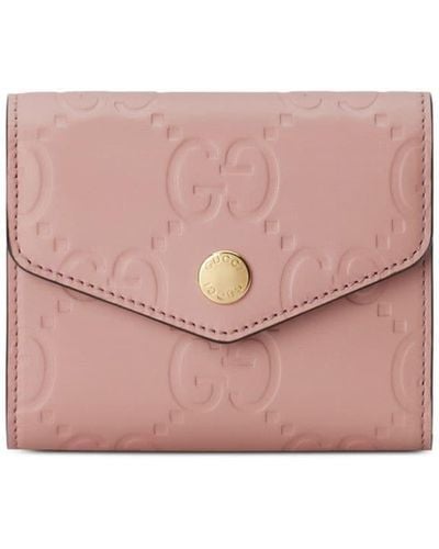 Gucci Mittelgroßes Portemonnaie mit GG-Logo - Pink