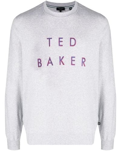 Ted Baker Sonics Sweatshirt mit Logo-Stickerei - Weiß