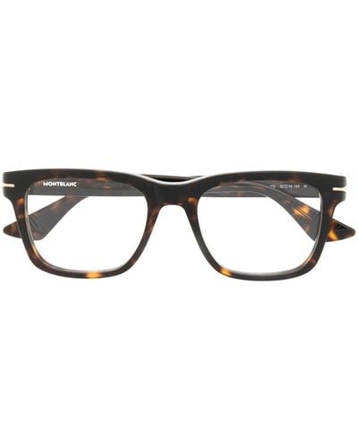 Montblanc トータスシェル 眼鏡フレーム - ブラック