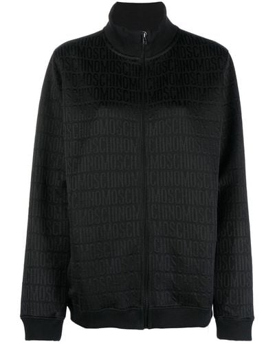 Moschino Sweater Met Logo-reliëf - Zwart