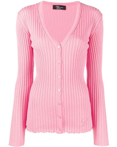 Blumarine Cardigan mit V-Ausschnitt - Pink