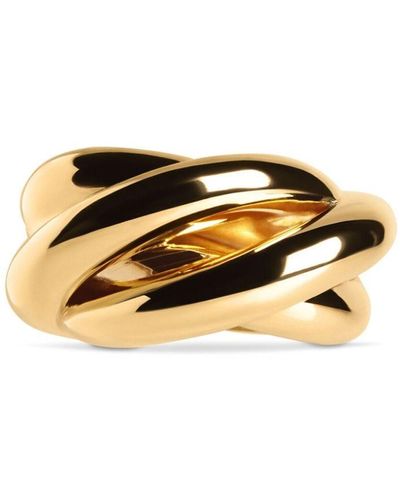 Balenciaga Twist-design Ring - Metallic