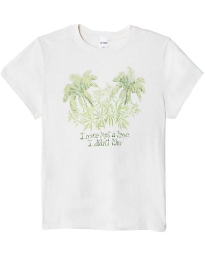 RE/DONE T-shirt Classic Tree - Bianco