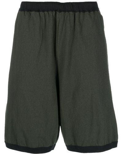 Undercover Elasticated-waist Cotton Track Shorts - Green