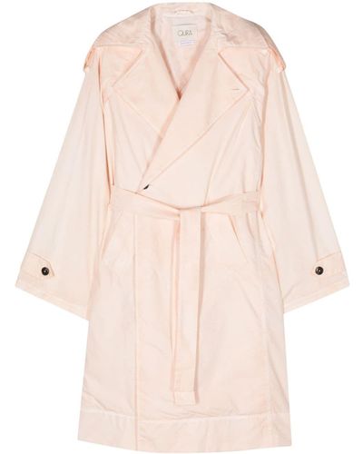 Quira Cut-out Belted Trench Coat - Natural
