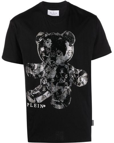 Philipp Plein T-Shirt mit Teddy-Print - Schwarz