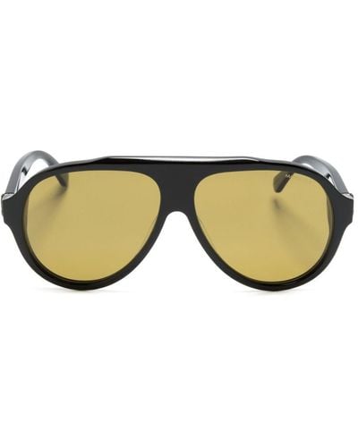 Moncler Pilot-frame Tinted-lenses Sunglasses - Natural