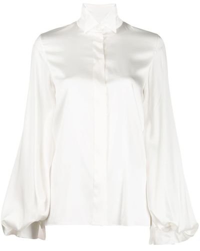 Alexandre Vauthier Billow Sleeve Shirt - White