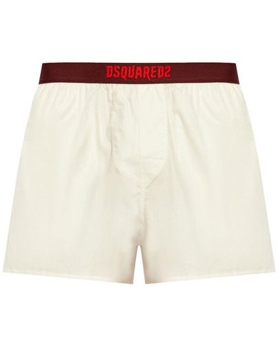 DSquared² Horror Logo-embroidered Boxers - Natural