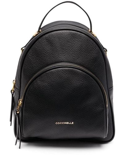 Coccinelle Lea Leather Backpack - Black