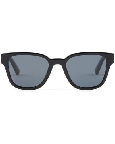 Prada Logo-plaque Square-frame Sunglasses - Blue
