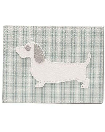 Thom Browne Hector Applique Card Holder - White