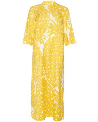 Eres Sucree Pineapple-print Maxi Dress - Yellow