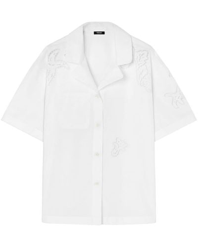 Versace Camisa con cuello de muesca - Blanco