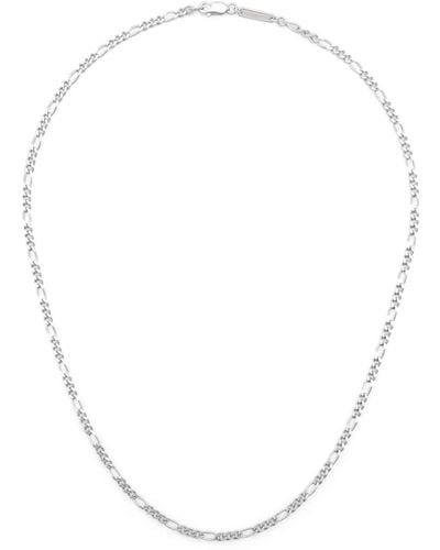 Tom Wood Collar de cadena fígaro 925 Rue en plata de ley - Blanco