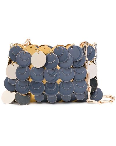 Rabanne Sparkle Layered-design Shoulder Bag - Blue