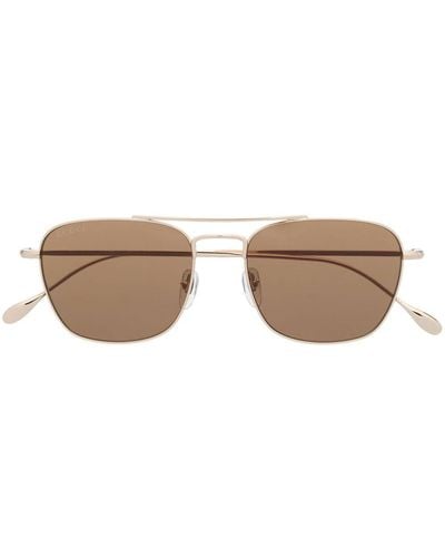Gucci Square Pilot-frame Sunglasses - Natural