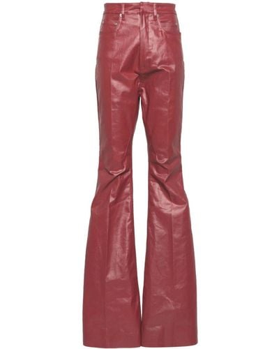 Rick Owens Lido Bolan Bootcut Trousers - Red