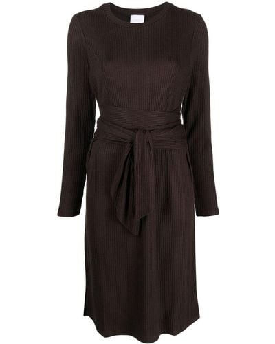 ..,merci Tied-waist Ribbed-knit Dress - Black