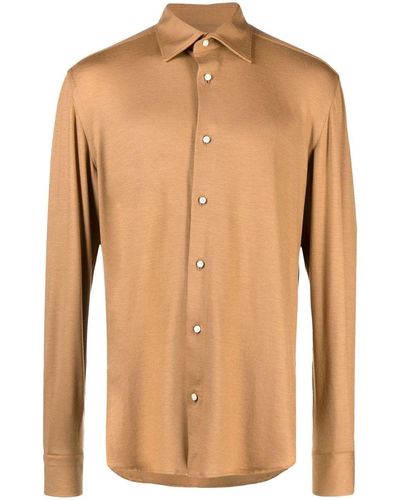 Giuliva Heritage Button-down Cotton Shirt - Brown