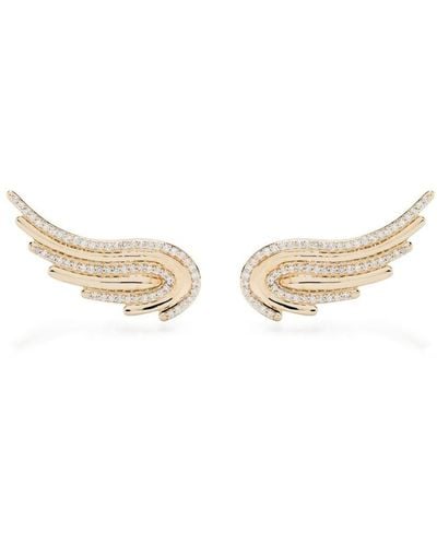 Adina Reyter 14kt Yellow Gold Large Flight Wings Diamond Earrings - Natural