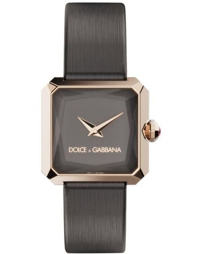 Dolce & Gabbana Sofia Square-face 24mm Watch - Grey