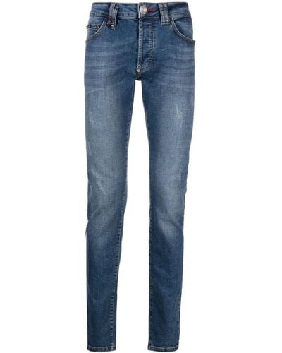 Philipp Plein Super Straight-cut Jeans - Blue