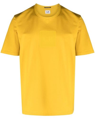 C.P. Company T-shirt Met Mercerised Jersey - Geel