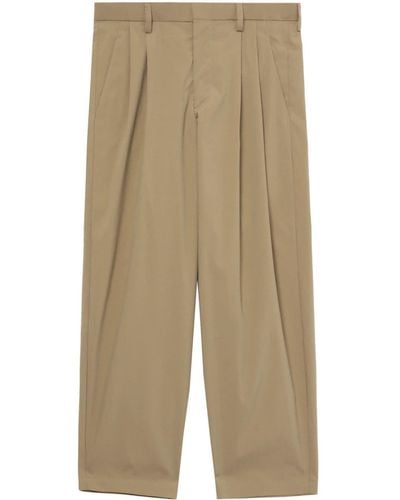 Kolor Tapered Cropped Trousers - Natural