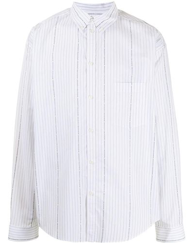 Balenciaga Camicia gessata - Bianco