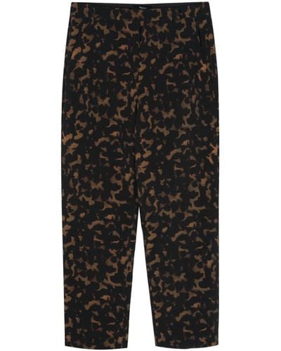 Theory Pantalones capri con efecto de carey - Negro