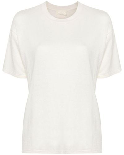 Ma'ry'ya Slub-texture T-shirt - White