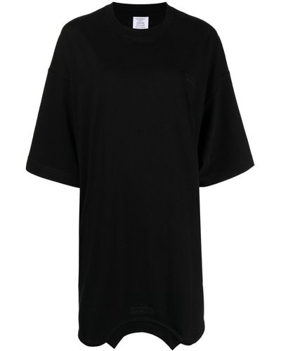 Vetements Camiseta con dobladillo asimétrico - Negro